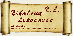Nikolina Leposavić vizit kartica